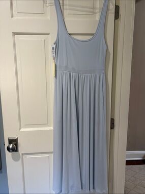 Aritzia Pale Blue Scoop-Neck Maxi Dress